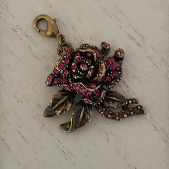 Heidi Daus Swarovski Crystal Rose Charm with Lobster Claw Clasp - Picture 11 of 12